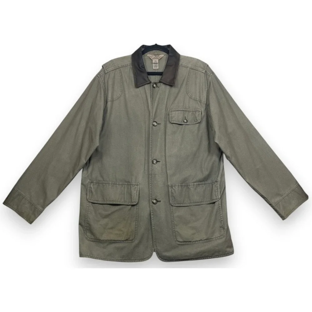Vintage LL Bean Barn Chore Jacket Green Medium Tall